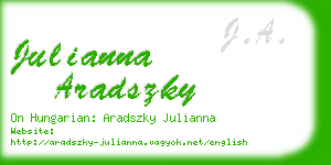 julianna aradszky business card